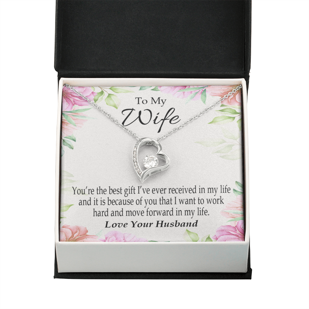 To My Wife You’re The Best Gift Forever Necklace w Message Card-Express Your Love Gifts