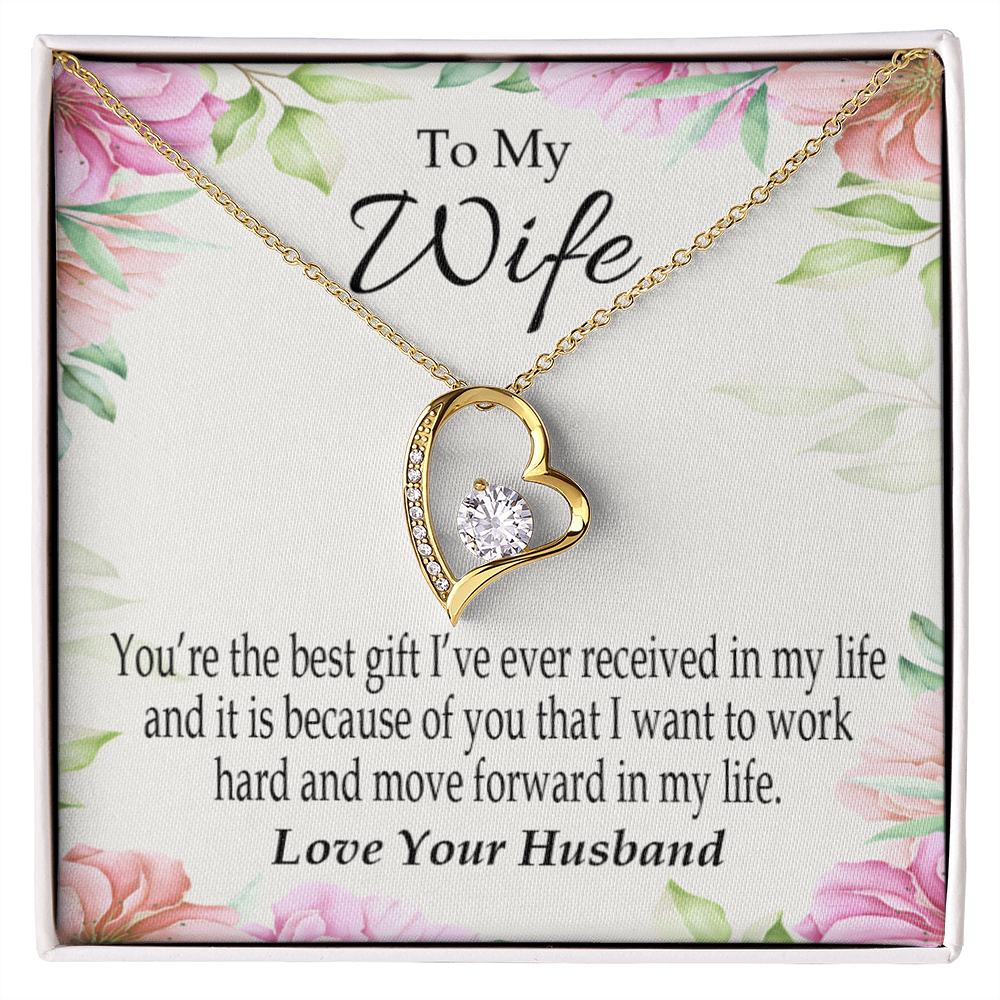 To My Wife You’re The Best Gift Forever Necklace w Message Card-Express Your Love Gifts