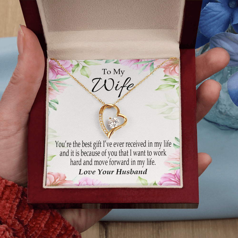 To My Wife You’re The Best Gift Forever Necklace w Message Card-Express Your Love Gifts