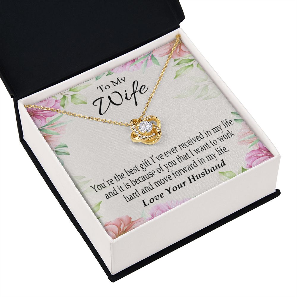 To My Wife You’re The Best Gift Infinity Knot Necklace Message Card-Express Your Love Gifts