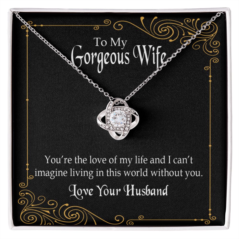 To My Wife You’re The Love of My Life Infinity Knot Necklace Message Card-Express Your Love Gifts