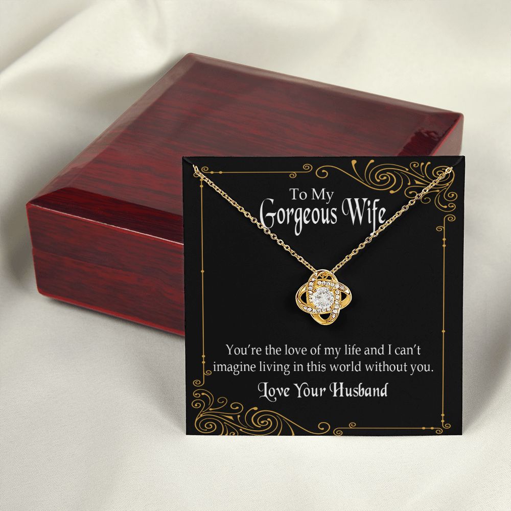 To My Wife You’re The Love of My Life Infinity Knot Necklace Message Card-Express Your Love Gifts
