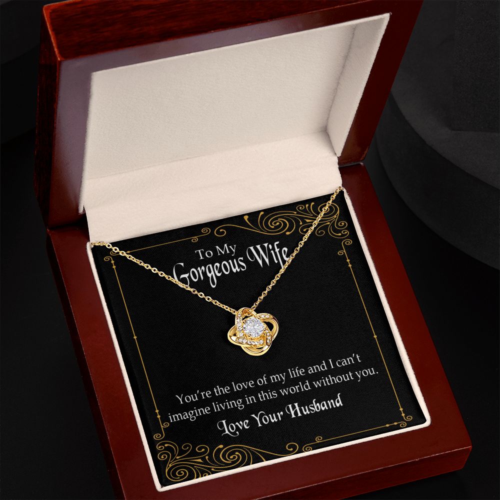 To My Wife You’re The Love of My Life Infinity Knot Necklace Message Card-Express Your Love Gifts