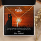 To My Wife You're the One! Infinity Knot Necklace Message Card-Express Your Love Gifts