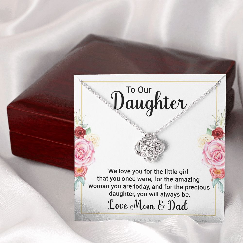 To Our Daughter We Love You Infinity Knot Necklace Message Card-Express Your Love Gifts