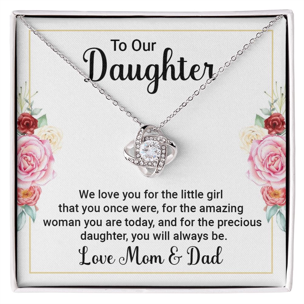 To Our Daughter We Love You Infinity Knot Necklace Message Card-Express Your Love Gifts