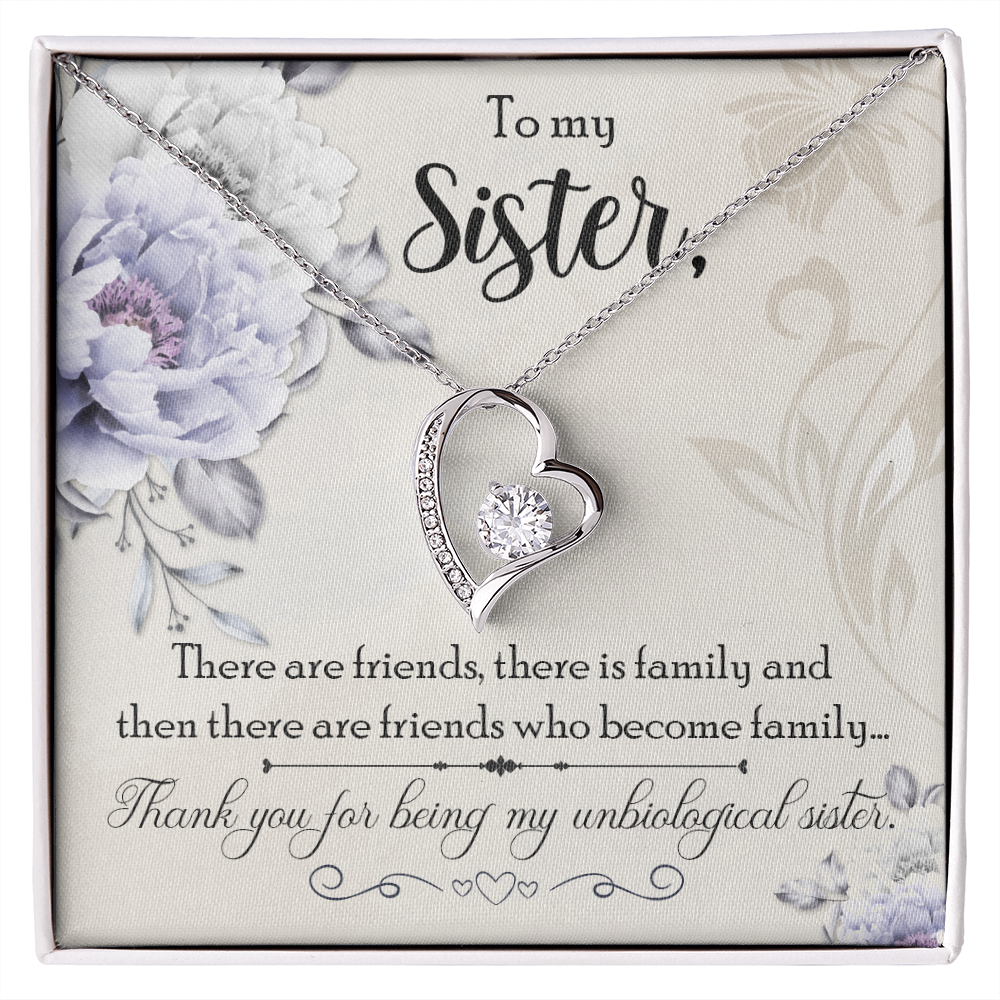 To Sister Forever Necklace w Message Card-Express Your Love Gifts