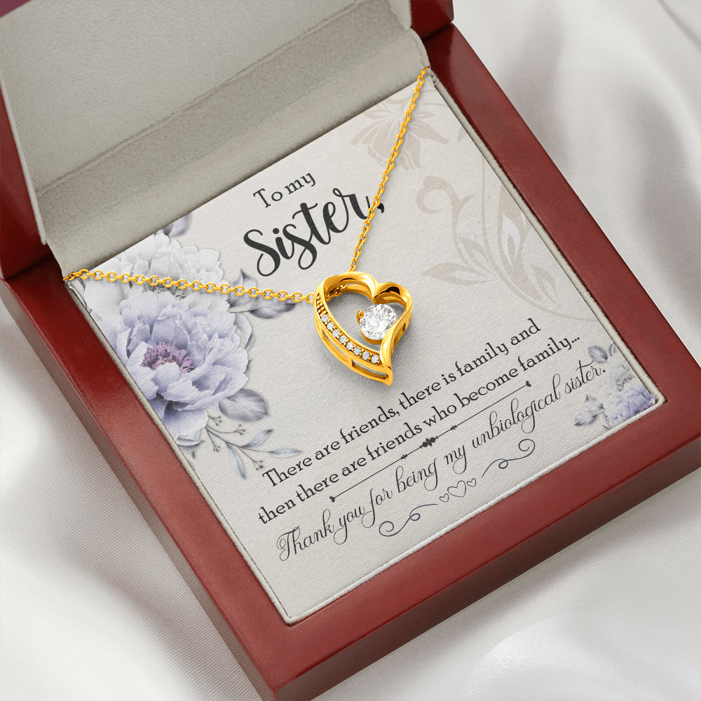 To Sister Forever Necklace w Message Card-Express Your Love Gifts