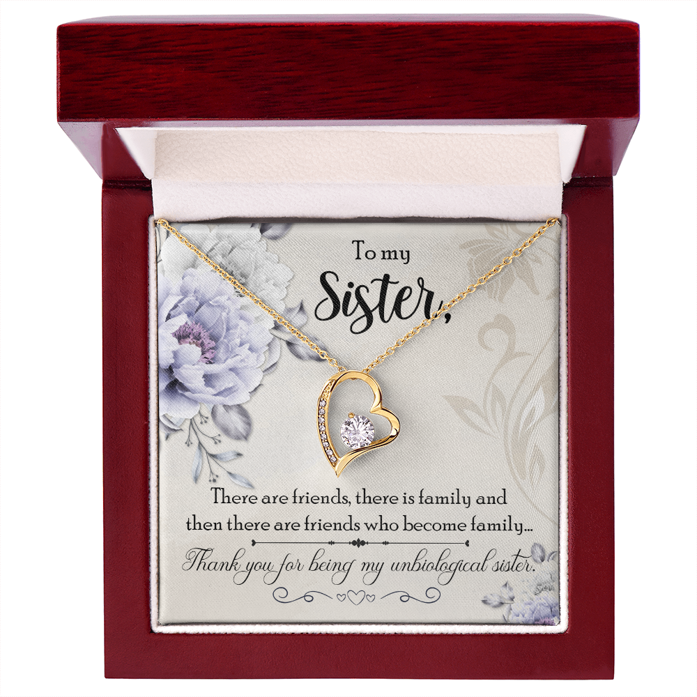 To Sister Forever Necklace w Message Card-Express Your Love Gifts