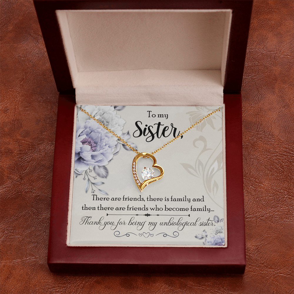 To Sister Forever Necklace w Message Card-Express Your Love Gifts