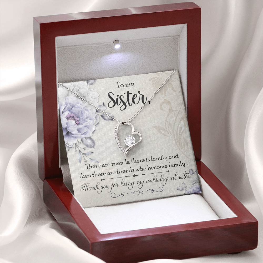 To Sister Forever Necklace w Message Card-Express Your Love Gifts