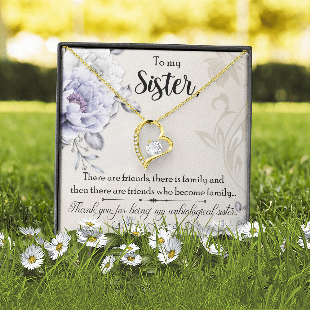 To Sister Forever Necklace w Message Card-Express Your Love Gifts