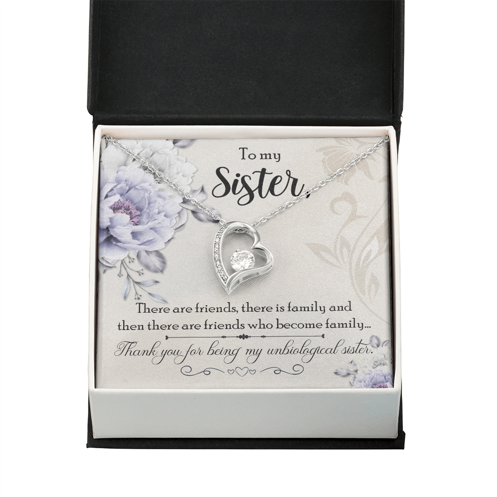 To Sister Forever Necklace w Message Card-Express Your Love Gifts