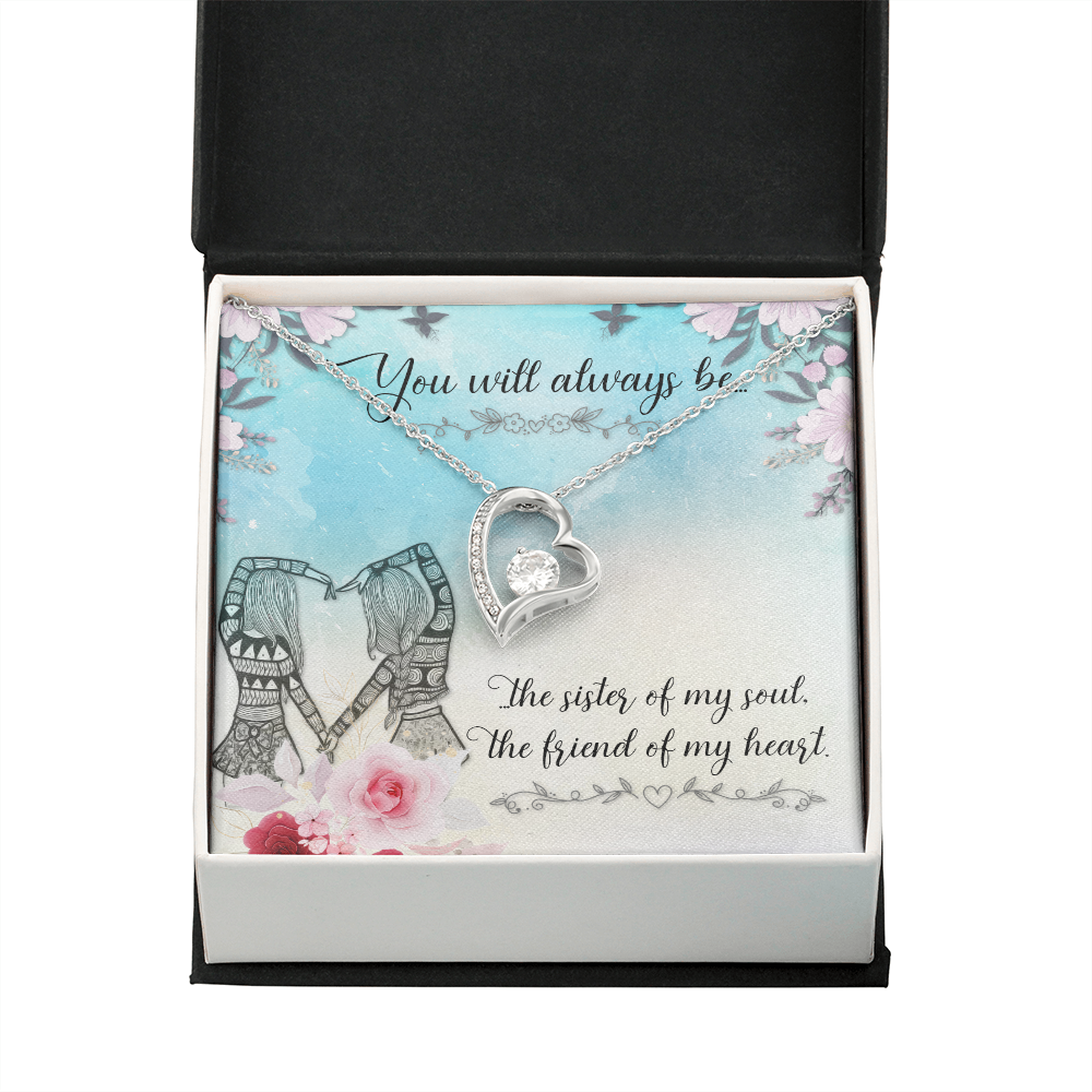 To Sister You Will Always Be Forever Necklace w Message Card-Express Your Love Gifts