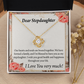 To Stepdaughter Bound Together Infinity Knot Necklace Message Card-Express Your Love Gifts