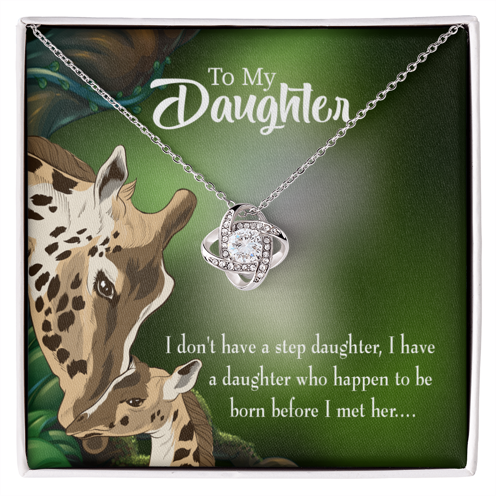 To Stepdaughter I Have a Daughter From Mom Infinity Knot Necklace Message Card-Express Your Love Gifts