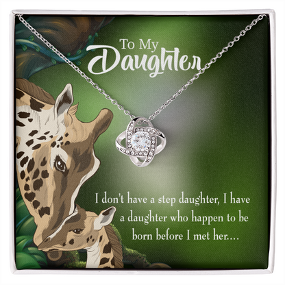 To Stepdaughter I Have a Daughter From Mom Infinity Knot Necklace Message Card-Express Your Love Gifts