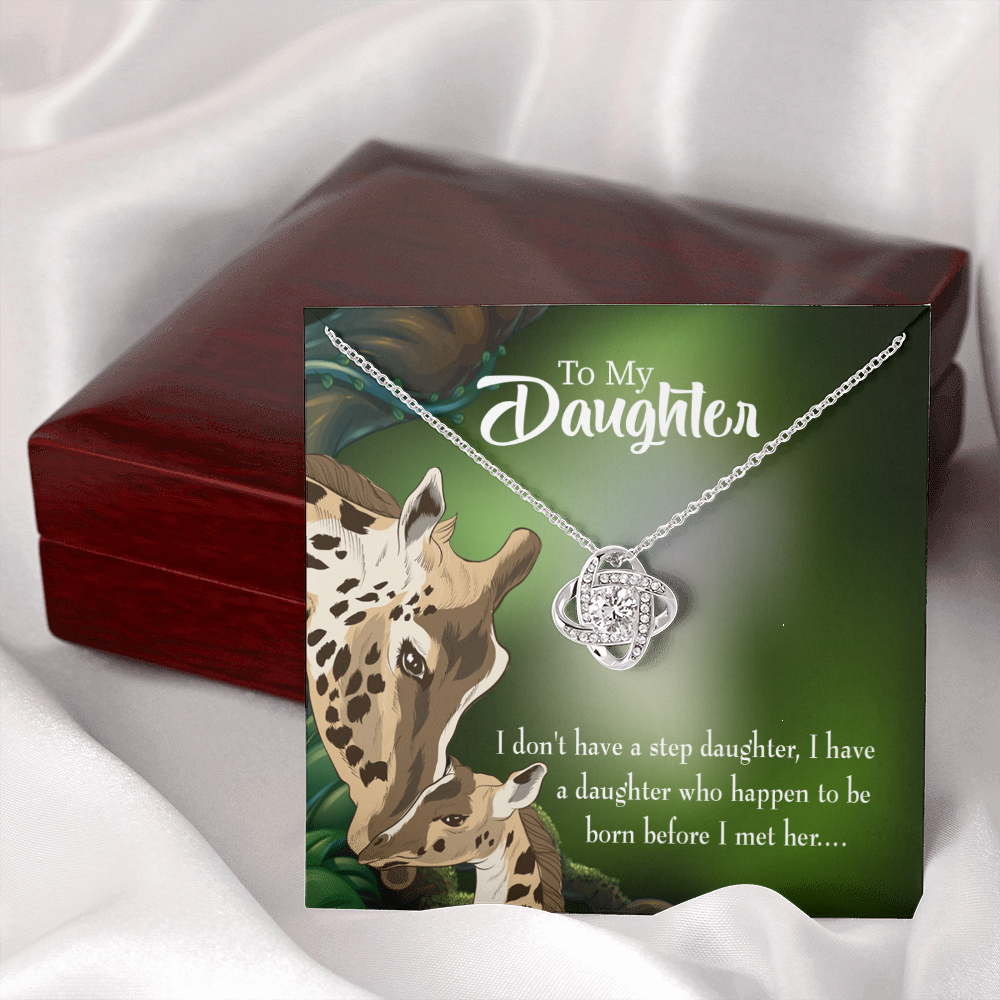 To Stepdaughter I Have a Daughter From Mom Infinity Knot Necklace Message Card-Express Your Love Gifts