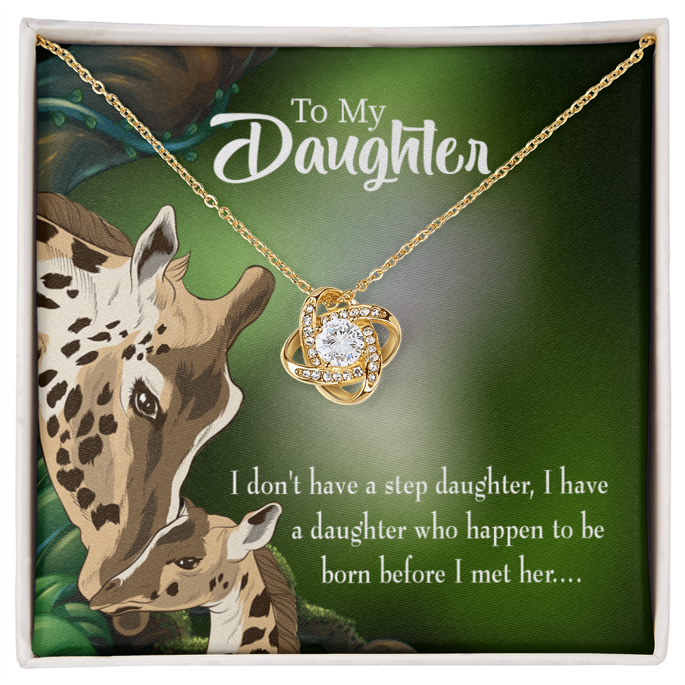 To Stepdaughter I Have a Daughter From Mom Infinity Knot Necklace Message Card-Express Your Love Gifts