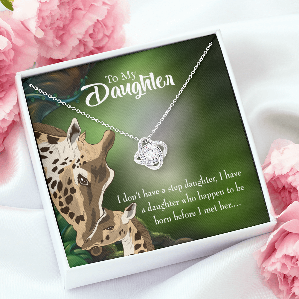 To Stepdaughter I Have a Daughter From Mom Infinity Knot Necklace Message Card-Express Your Love Gifts