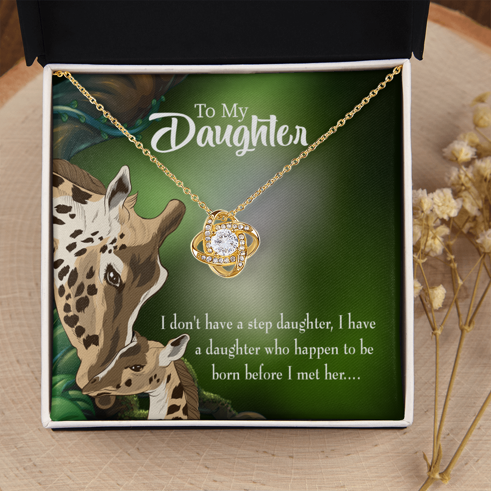 To Stepdaughter I Have a Daughter From Mom Infinity Knot Necklace Message Card-Express Your Love Gifts