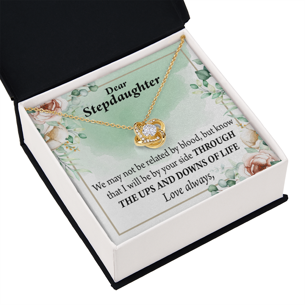 To Stepdaughter Love Always Infinity Knot Necklace Message Card-Express Your Love Gifts