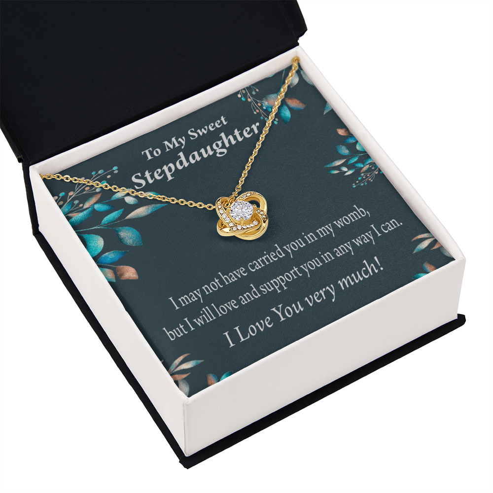 To Stepdaughter Love & Support Infinity Knot Necklace Message Card-Express Your Love Gifts