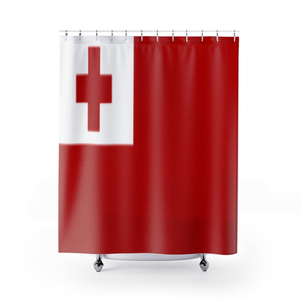 Tonga Flag Stylish Design 71" x 74" Elegant Waterproof Shower Curtain for a Spa-like Bathroom Paradise Exceptional Craftsmanship-Express Your Love Gifts
