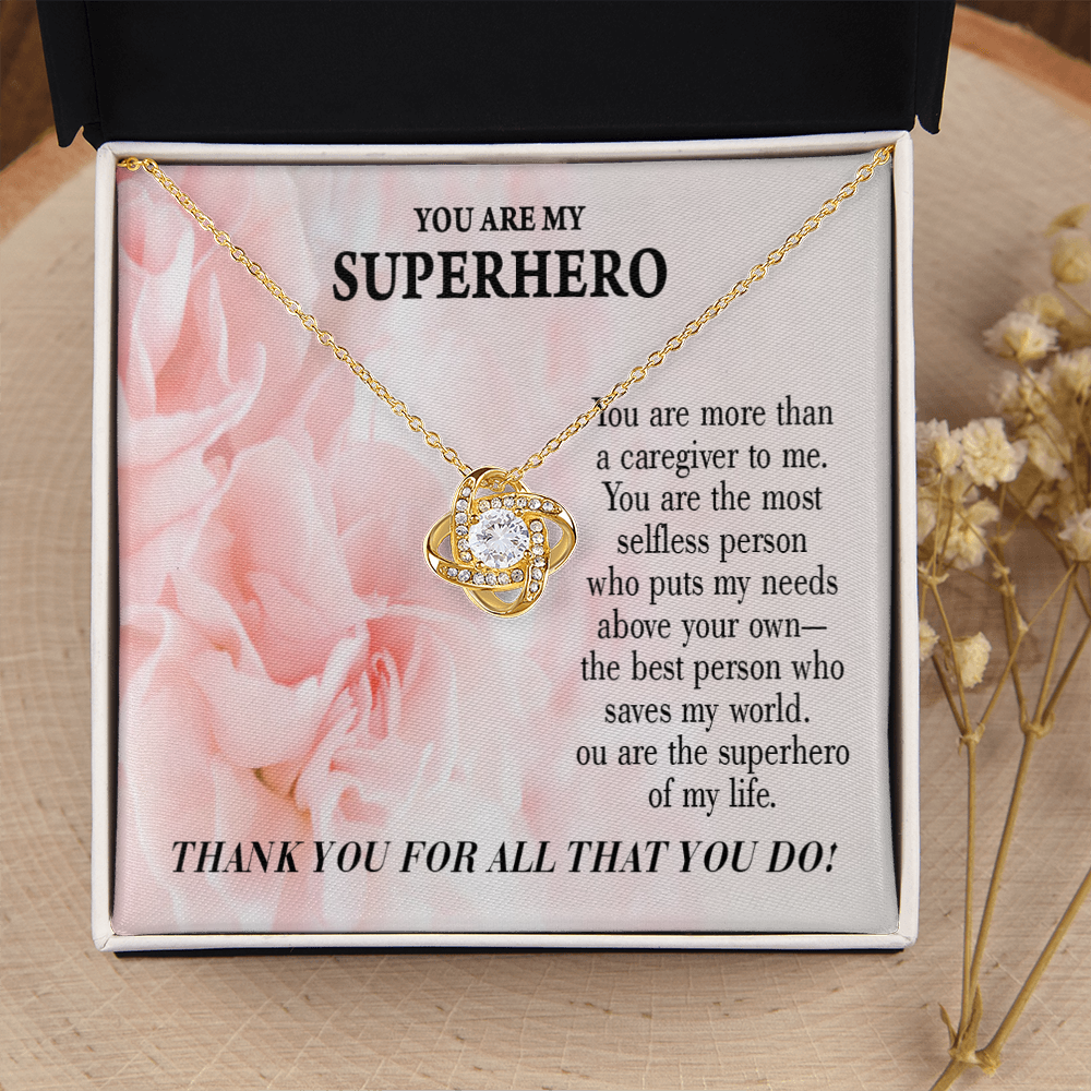 Touching Gift For Caregivers Healthcare Medical Worker Nurse Appreciation Gift Infinity Knot Necklace Message Card-Express Your Love Gifts