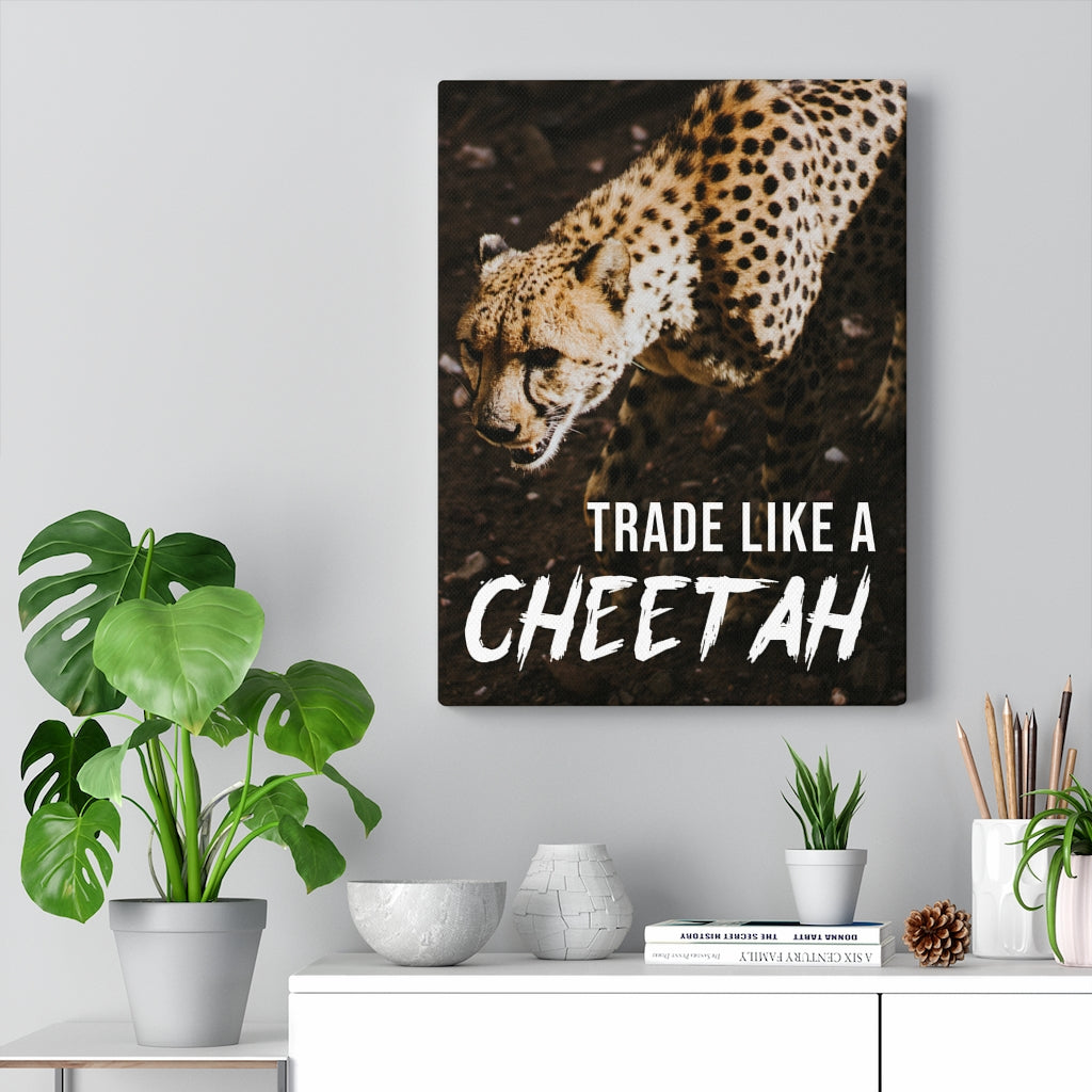 Scripture Walls Trader Gift Trade Like a Cheetah Wall Art Print Ready to Hang Canvas Unframed-Express Your Love Gifts