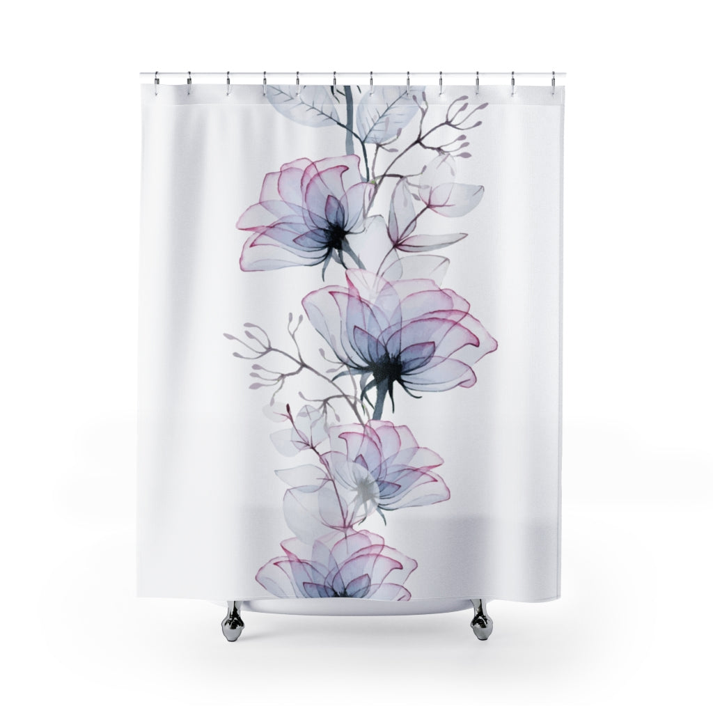 TranspArent Rose Flowers Stylish Design 71" x 74" Elegant Waterproof Shower Curtain for a Spa-like Bathroom Paradise Exceptional Craftsmanship-Express Your Love Gifts