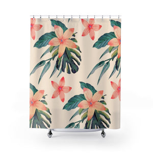 Tropical Flowers Stylish Design 71" x 74" Elegant Waterproof Shower Curtain for a Spa-like Bathroom Paradise Exceptional Craftsmanship-Express Your Love Gifts