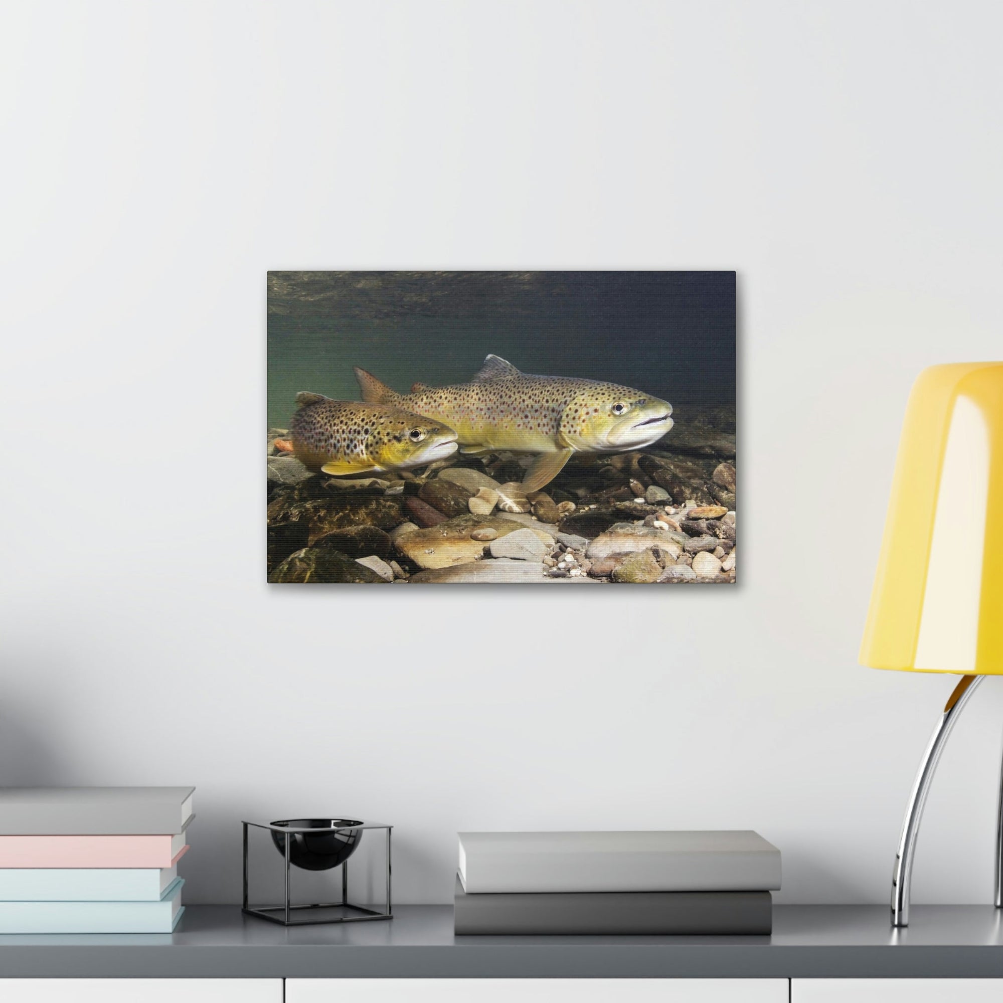 Scripture Walls Trout Couple Trout Couple Print Animal Wall Art Wildlife Canvas Prints Wall Art Ready to Hang Unframed-Express Your Love Gifts