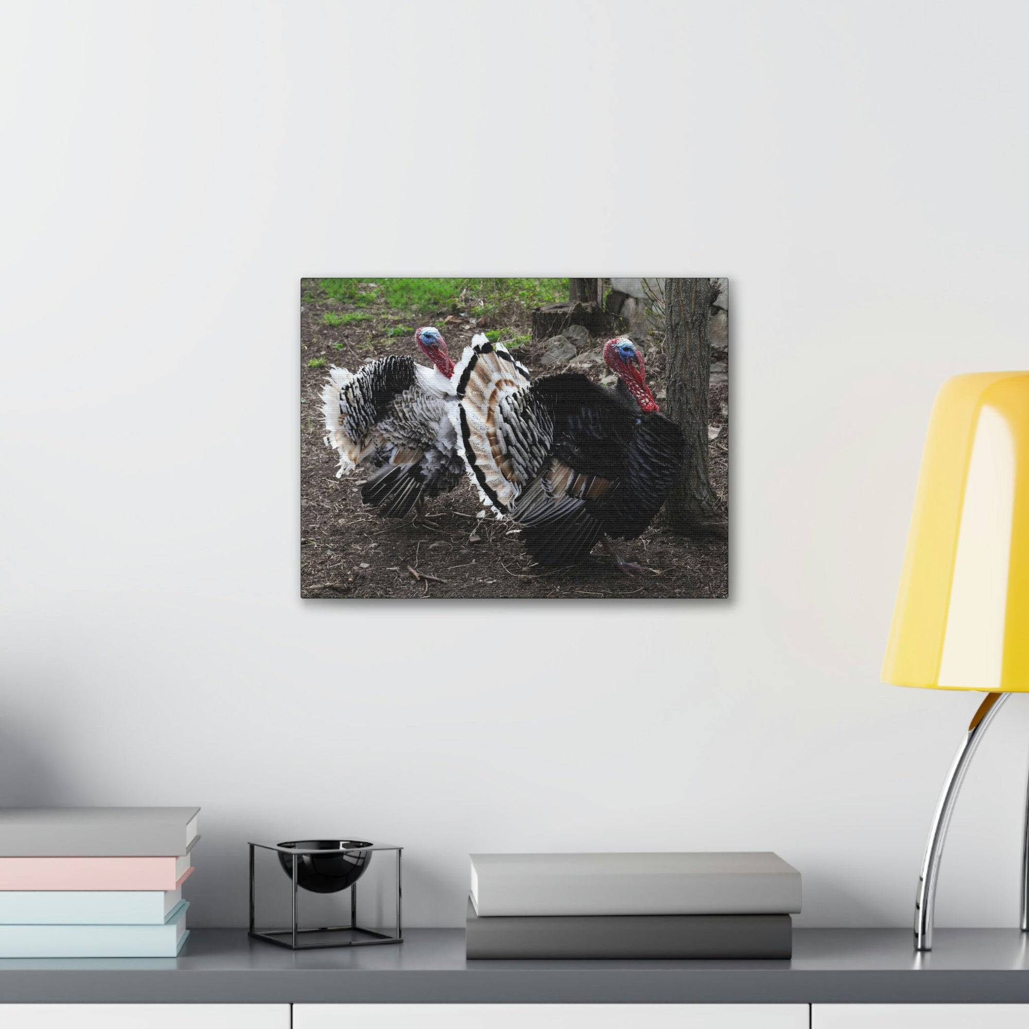 Scripture Walls Turkey Couple Turkey Couple Print Animal Wall Art Wildlife Canvas Prints Wall Art Ready to Hang Unframed-Express Your Love Gifts