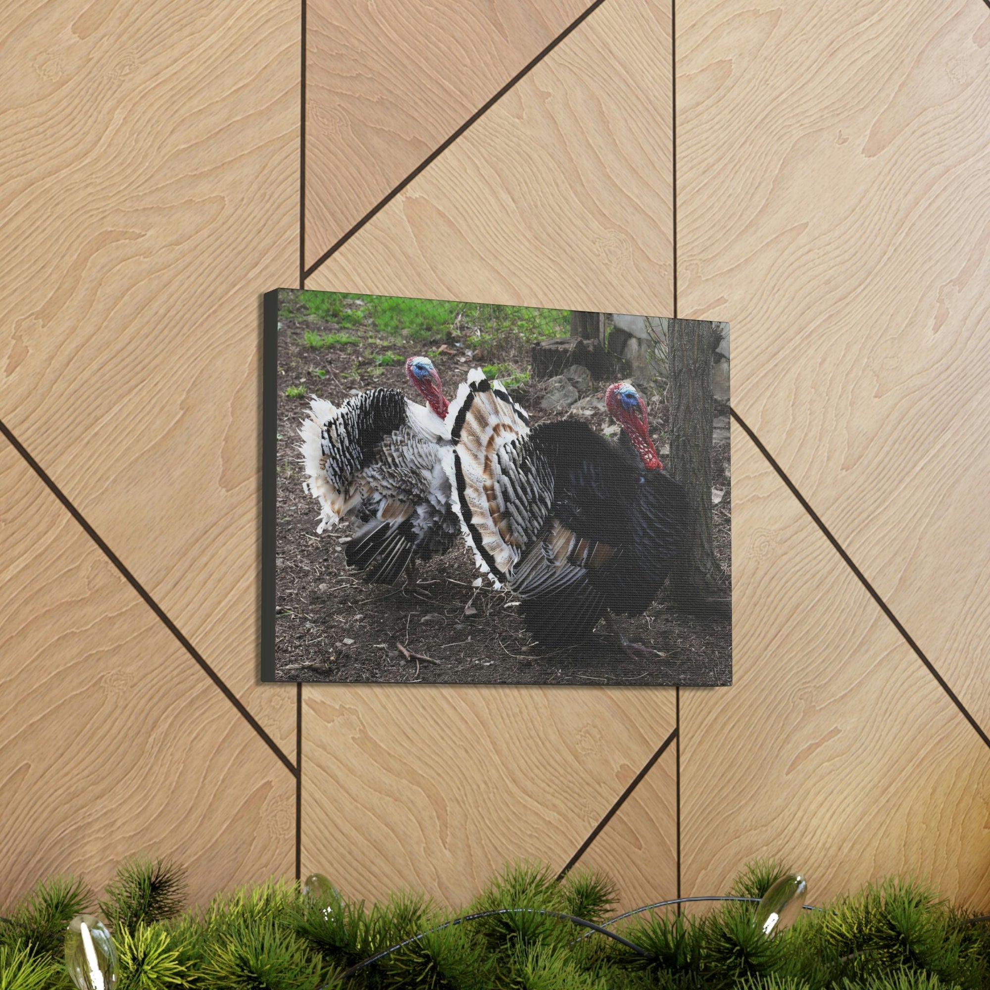 Scripture Walls Turkey Couple Turkey Couple Print Animal Wall Art Wildlife Canvas Prints Wall Art Ready to Hang Unframed-Express Your Love Gifts