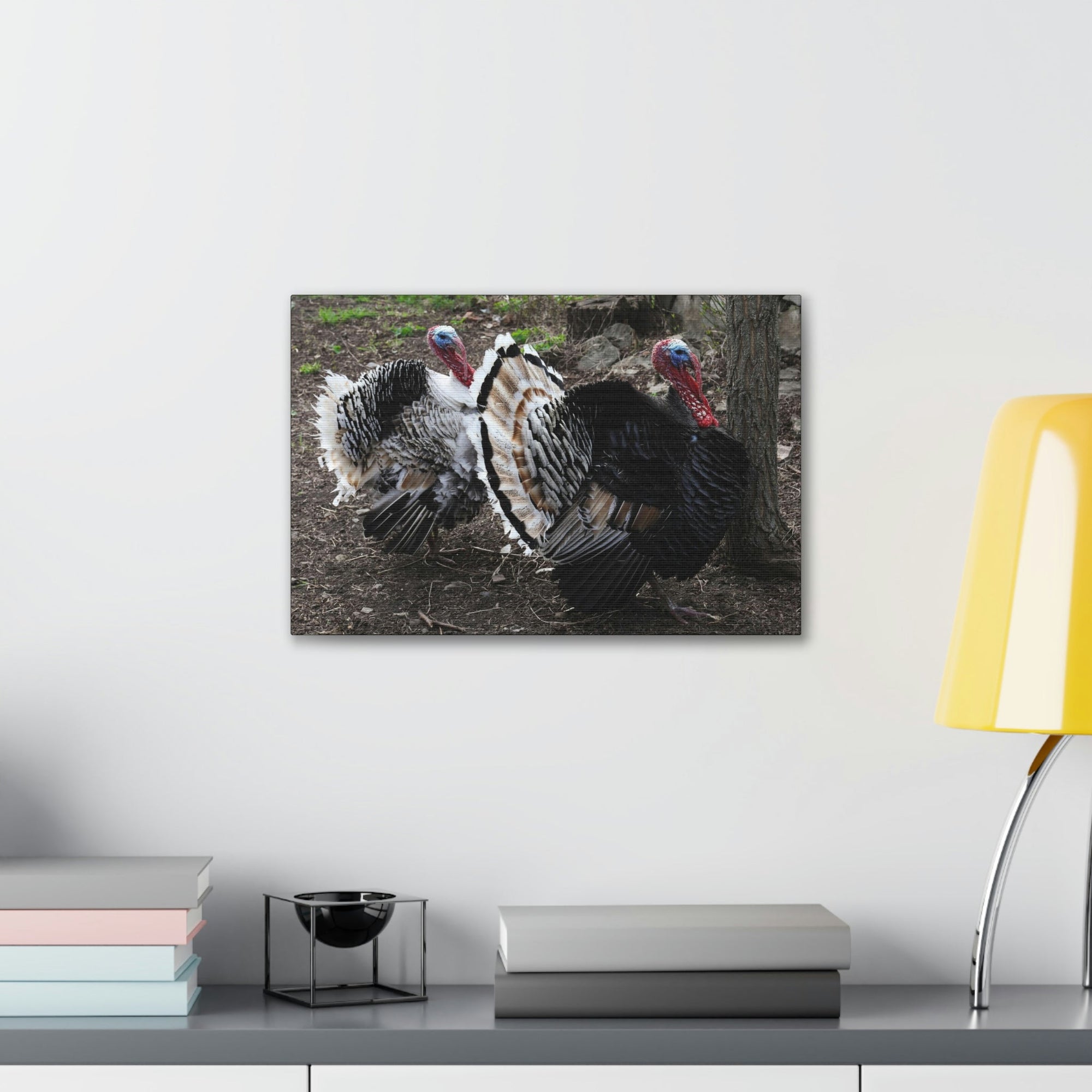 Scripture Walls Turkey Couple Turkey Couple Print Animal Wall Art Wildlife Canvas Prints Wall Art Ready to Hang Unframed-Express Your Love Gifts