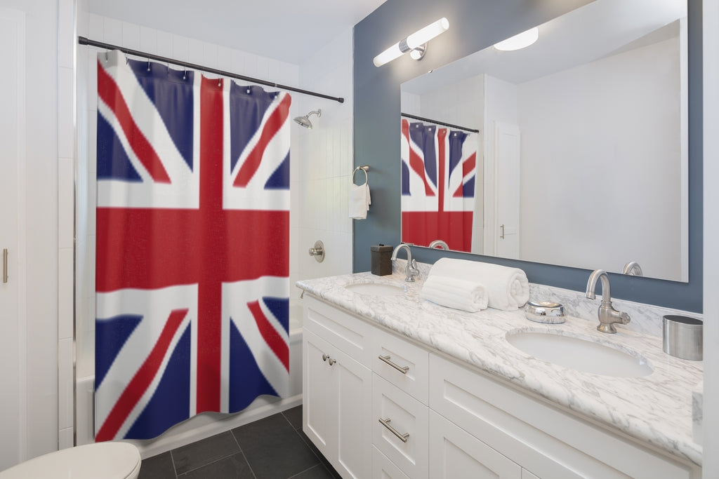 United Kingdom Flag Stylish Design 71" x 74" Elegant Waterproof Shower Curtain for a Spa-like Bathroom Paradise Exceptional Craftsmanship-Express Your Love Gifts