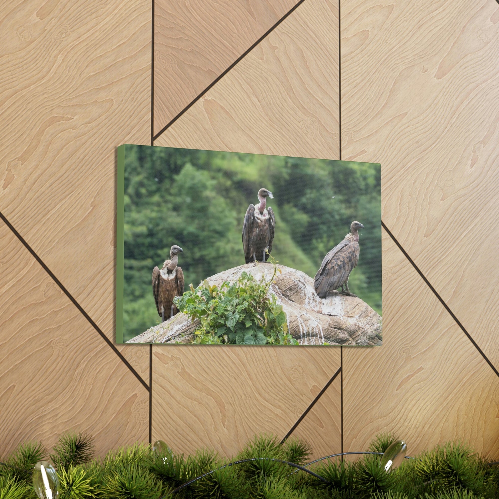 Scripture Walls Vulture Group Vulture Troop Print Animal Wall Art Wildlife Canvas Prints Wall Art Ready to Hang Unframed-Express Your Love Gifts