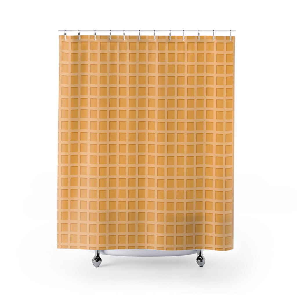 Wafer Seamless Pattern Stylish Design 71&quot; x 74&quot; Elegant Waterproof Shower Curtain for a Spa-like Bathroom Paradise Exceptional Craftsmanship-Express Your Love Gifts