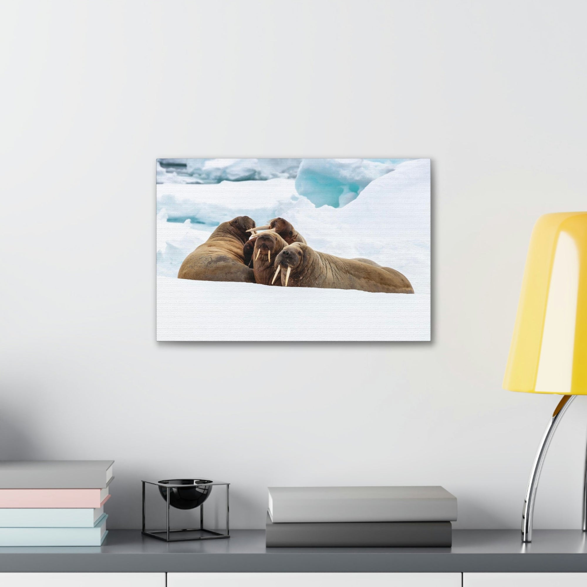 Scripture Walls Walrus Group Walrus Troop Print Animal Wall Art Wildlife Canvas Prints Wall Art Ready to Hang Unframed-Express Your Love Gifts