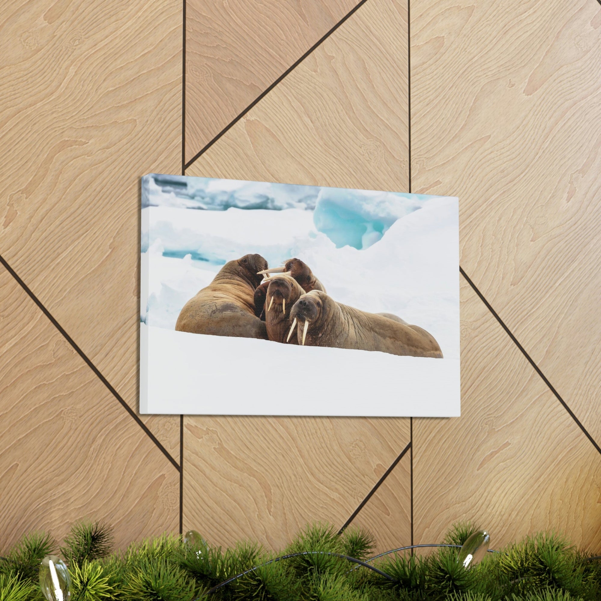 Scripture Walls Walrus Group Walrus Troop Print Animal Wall Art Wildlife Canvas Prints Wall Art Ready to Hang Unframed-Express Your Love Gifts