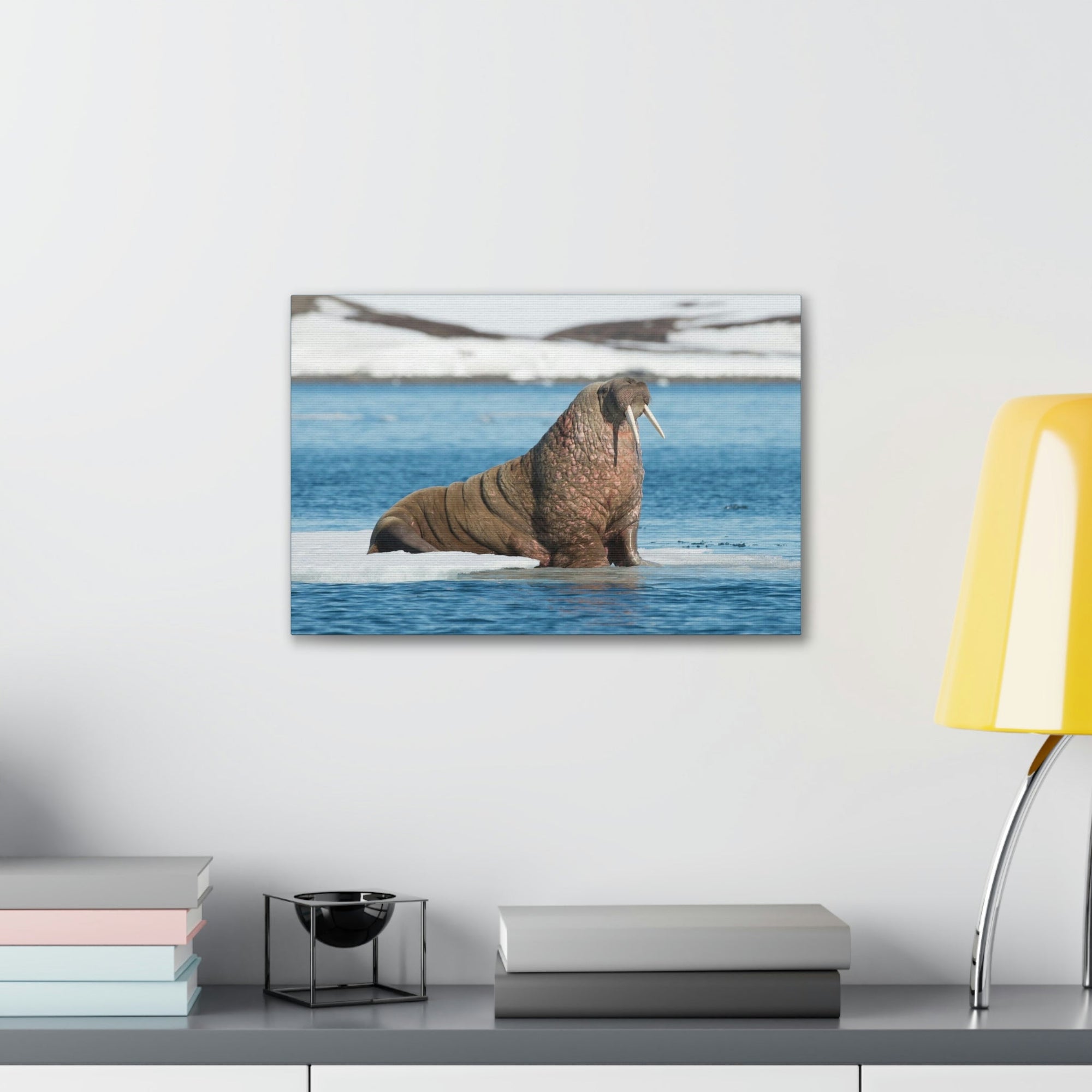 Scripture Walls Walrus Hunting Walrus on Hunt Print Animal Wall Art Wildlife Canvas Prints Wall Art Ready to Hang Unframed-Express Your Love Gifts