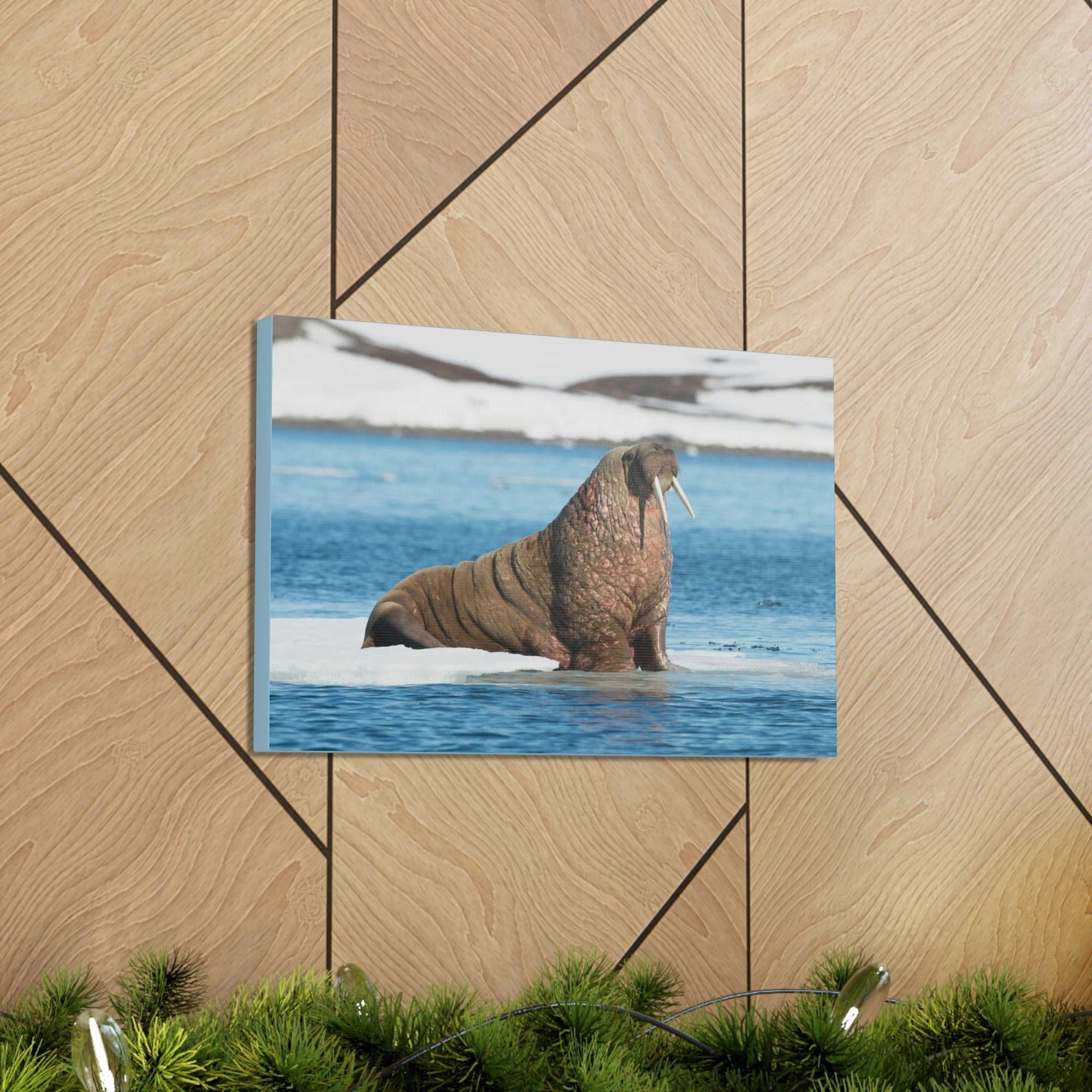 Scripture Walls Walrus Hunting Walrus on Hunt Print Animal Wall Art Wildlife Canvas Prints Wall Art Ready to Hang Unframed-Express Your Love Gifts