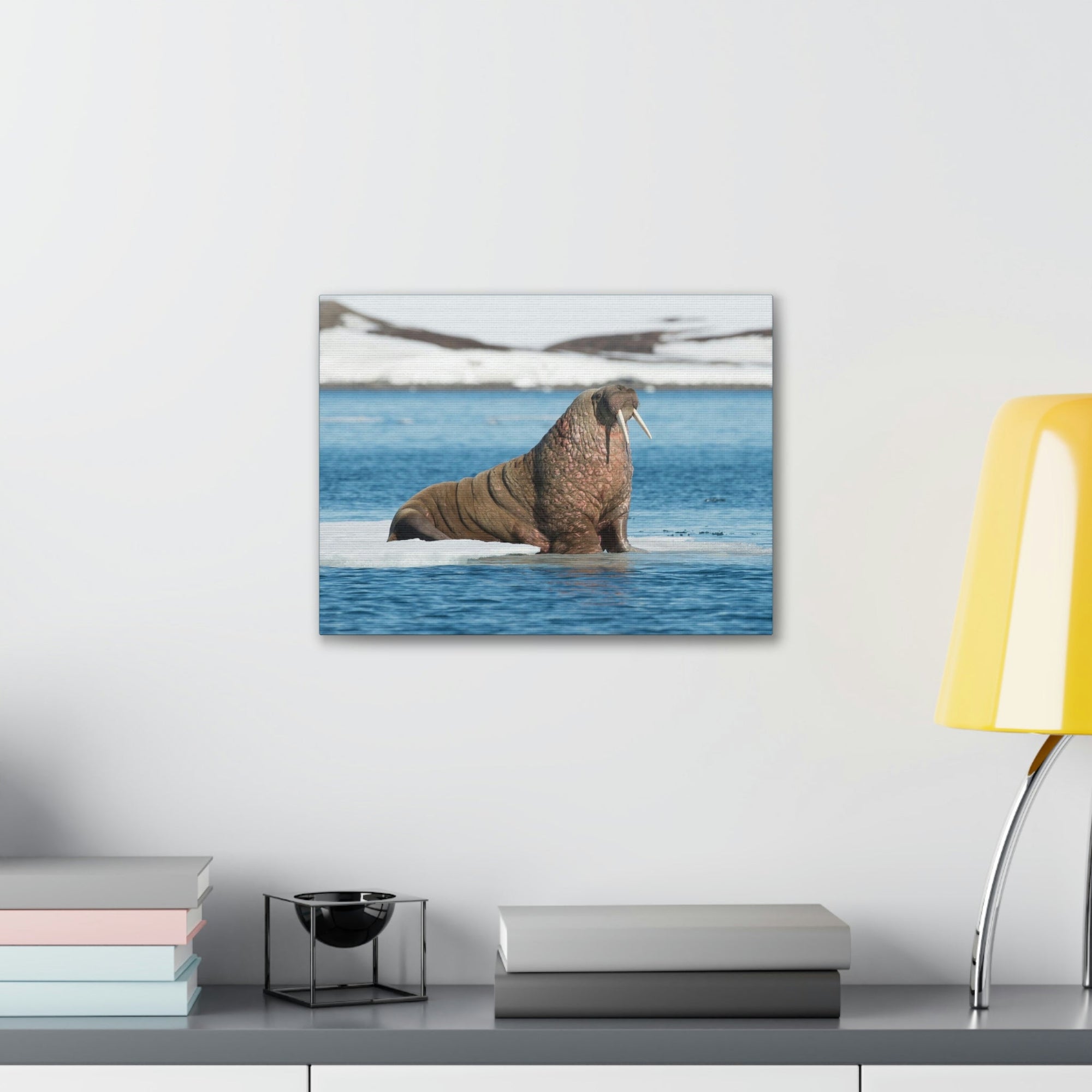 Scripture Walls Walrus Hunting Walrus on Hunt Print Animal Wall Art Wildlife Canvas Prints Wall Art Ready to Hang Unframed-Express Your Love Gifts