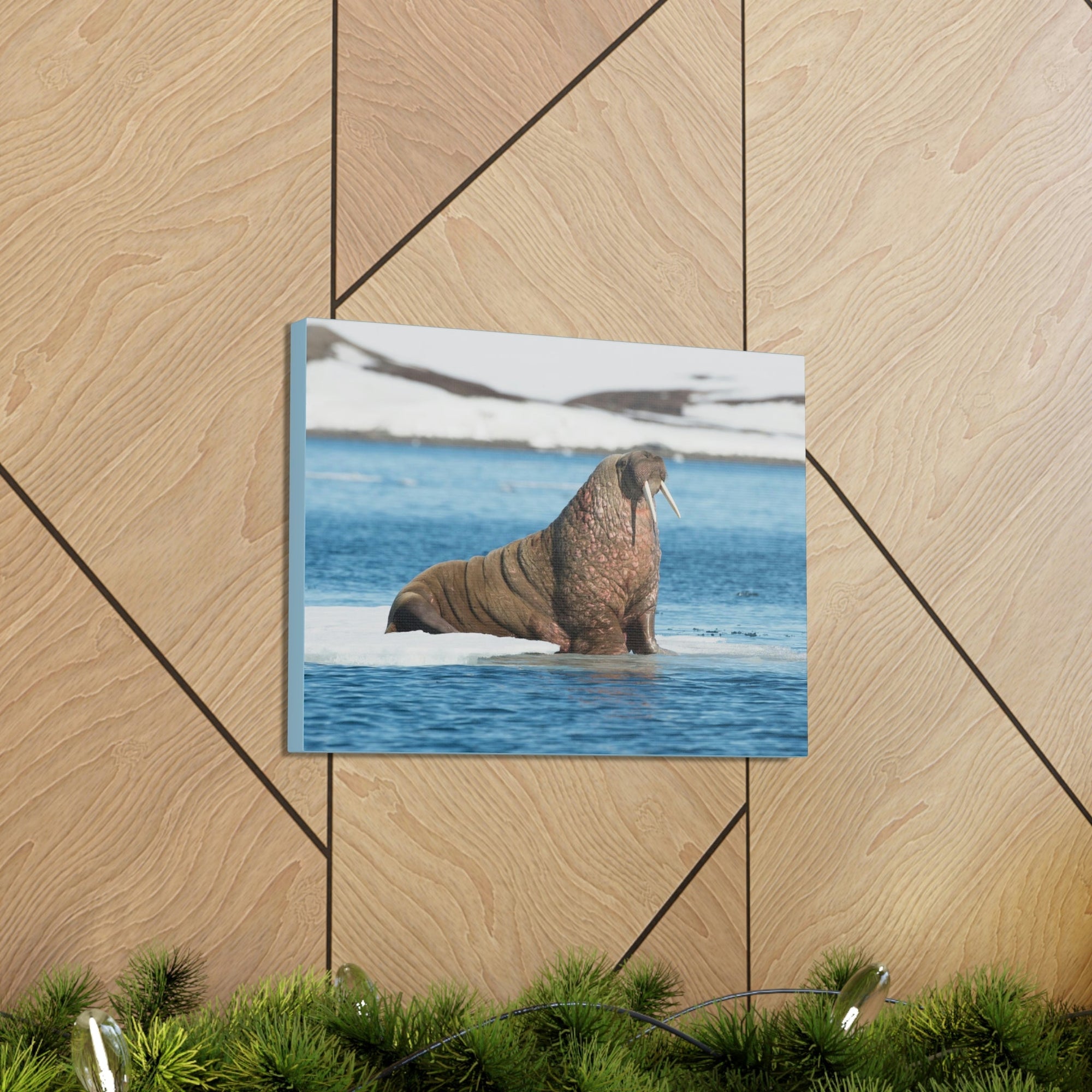 Scripture Walls Walrus Hunting Walrus on Hunt Print Animal Wall Art Wildlife Canvas Prints Wall Art Ready to Hang Unframed-Express Your Love Gifts