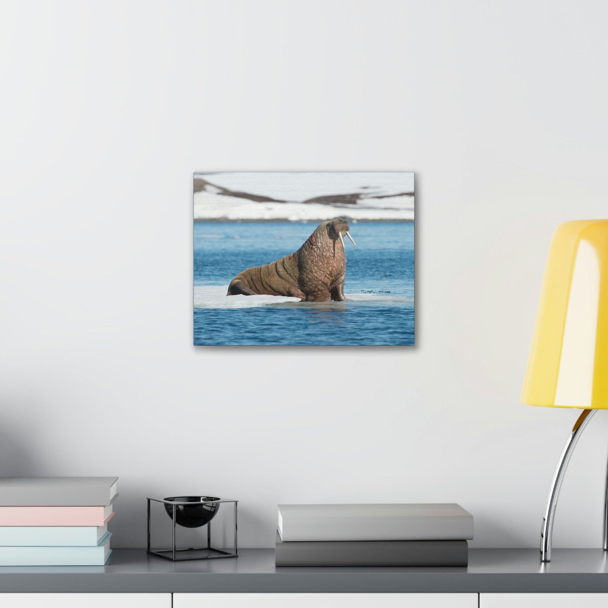 Scripture Walls Walrus Hunting Walrus on Hunt Print Animal Wall Art Wildlife Canvas Prints Wall Art Ready to Hang Unframed-Express Your Love Gifts