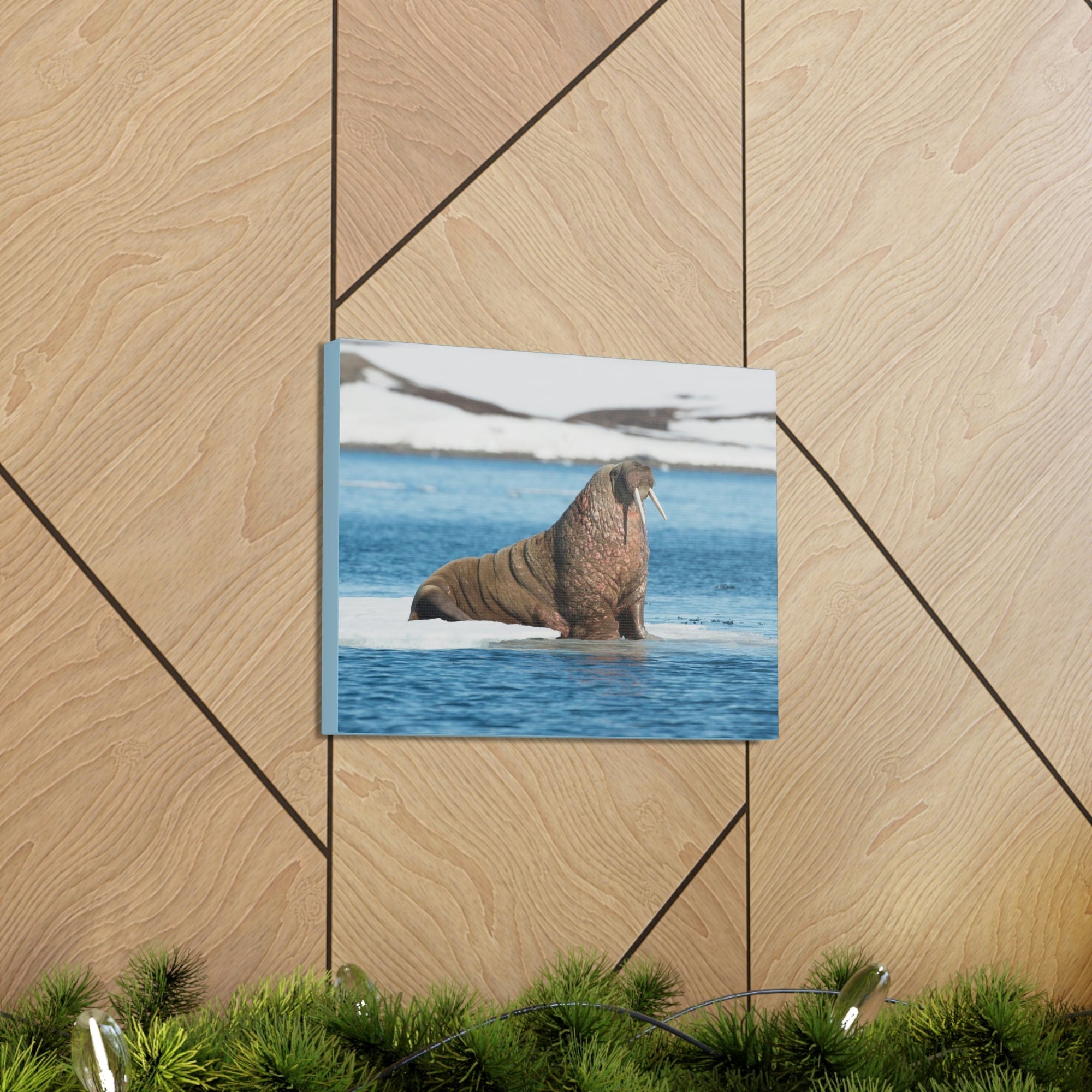 Scripture Walls Walrus Hunting Walrus on Hunt Print Animal Wall Art Wildlife Canvas Prints Wall Art Ready to Hang Unframed-Express Your Love Gifts