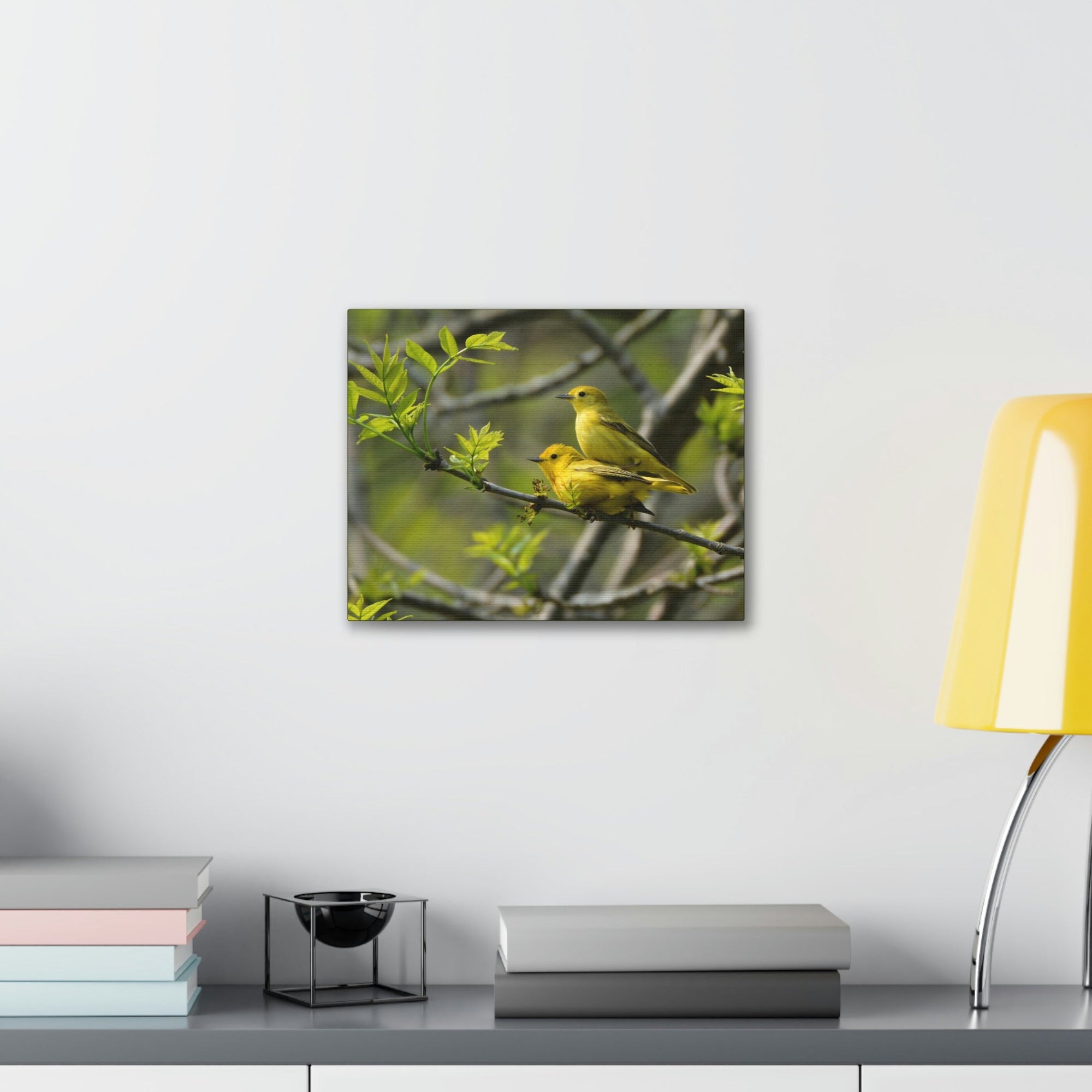 Scripture Walls Warbler Couple Warbler Couple Print Animal Wall Art Wildlife Canvas Prints Wall Art Ready to Hang Unframed-Express Your Love Gifts