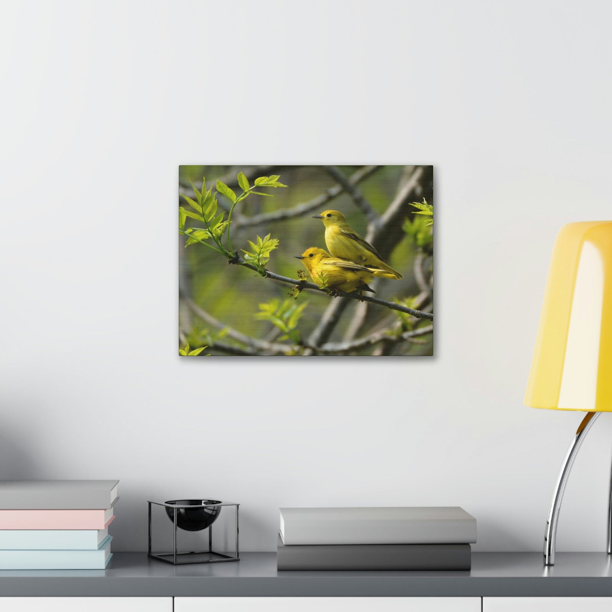 Scripture Walls Warbler Couple Warbler Couple Print Animal Wall Art Wildlife Canvas Prints Wall Art Ready to Hang Unframed-Express Your Love Gifts