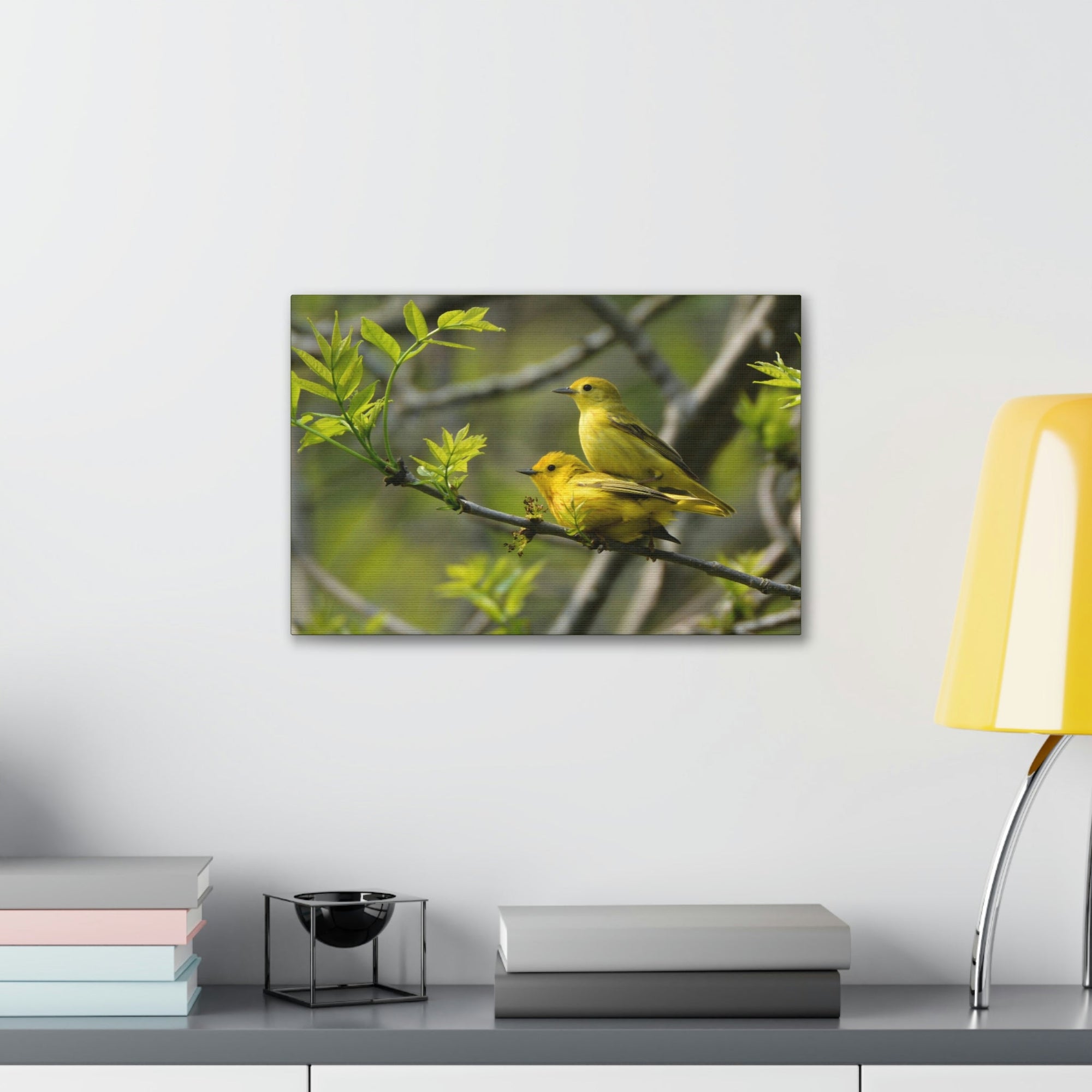 Scripture Walls Warbler Couple Warbler Couple Print Animal Wall Art Wildlife Canvas Prints Wall Art Ready to Hang Unframed-Express Your Love Gifts